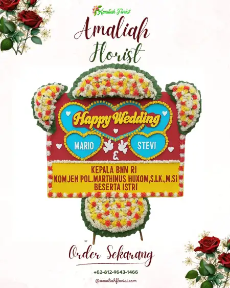 Papan Bunga Pernikahan Polowijen